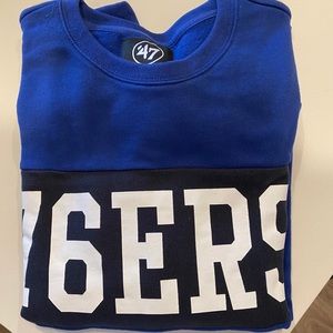 76’ers crew neck long sleeve sweatshirt